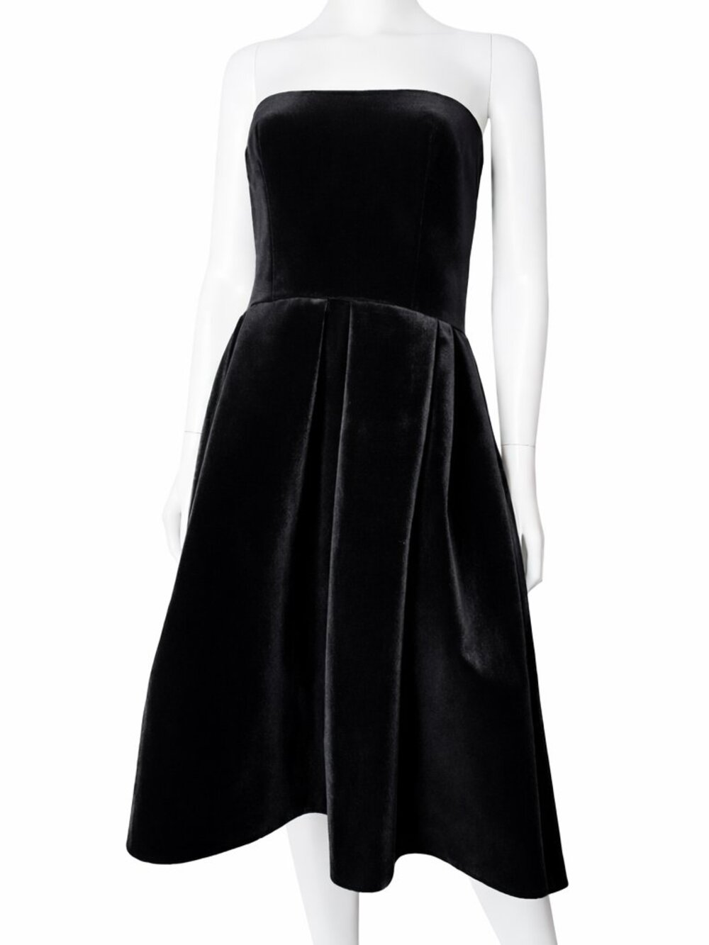 ALEX PERRY | Bryn Strapless Velvet Sculpted Bodice Cocktail Dress US 8